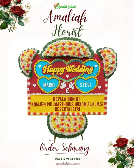 Papan Bunga Pernikahan Waringinkurung